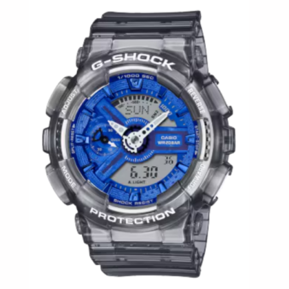 Casio G-Shock Women Girls Ice Smurfs Series GMA-S110TB-8A Grey Translucent Resin Band Sport Watch